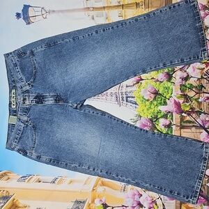 Zena Vintage Crop Split Leg‎ Jeans Size 12P Petite